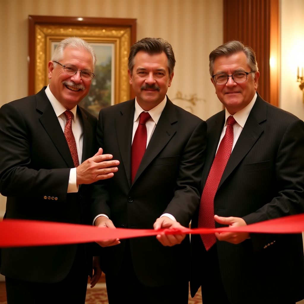 Fundadores de EconoAR en la inauguración de la empresa